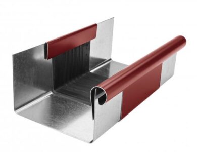 Žlab dilatační pozinkovaný ocelově červený r.š. 250 mm, délka 260 mm  (2413)