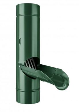 Zachytávač vody hliníkový mechově zelený  80 mm se sítkem  (24691)