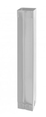 Svod hliníkový hranatý bílo hliníkový  80 mm - délka 3 m  (3747)