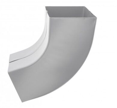 Koleno hliníkové hranaté bílo hliníkové 100 mm  (3767)