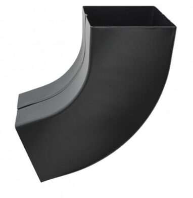 Koleno hliníkové hranaté černé  80 mm  (3772)
