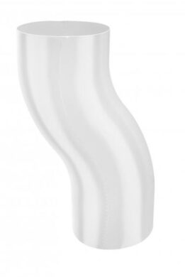 Koleno pozinkované šedo bílé 120 mm odskokové lisované  (451)
