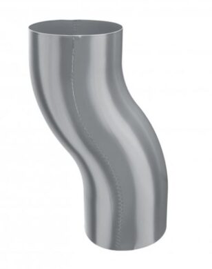 Koleno pozinkované prachově šedé 120 mm odskokové  (4630)