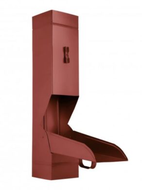 Zachytávač vody pozinkovaný hranatý ocelově červený 120 mm  (505413)
