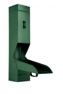 Zachytávač vody pozinkovaný hranatý mechově zelený  80 mm  (505854)