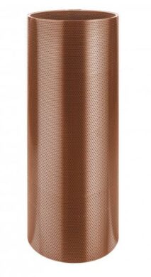 Plech hliníkový děrovaný 0,70 x 1000 mm měděno hnědý RAL8004  (8569)