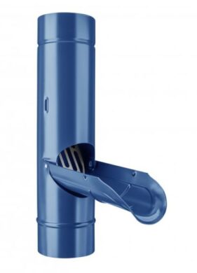 Zachytávač vody pozinkovaný modrý 100 mm se sítkem  (9795)