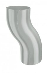 Koleno hliníkové zinkově šedé  80 mm odskokové