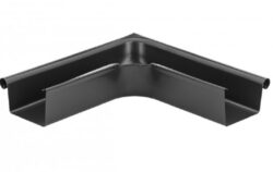 Roh hliníkový hranatý černý 330 mm vnější