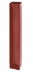 Svod pozinkovaný hranatý ocelově červený 100 mm, délka 3 m