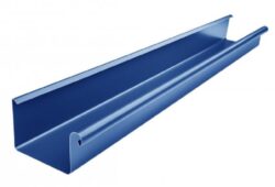 Žlab pozinkovaný hranatý modrý 400 mm, délka 4 m