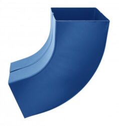 Koleno pozinkované hranaté modré  80 mm